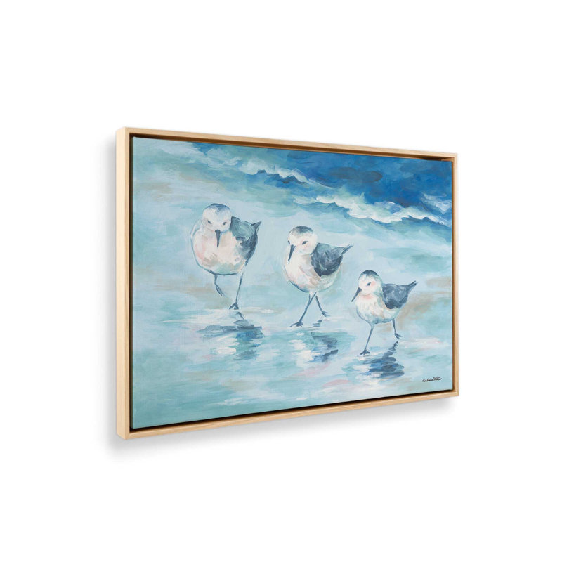«Shorebirds II» par Diane Kater, reproduction d'art, L 40 x H 30, Toile avec cadre, Tanné