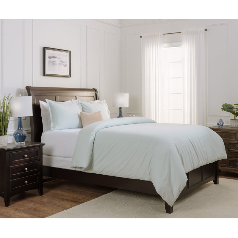 Ensemble de housse de couette ultra-doux, Housse de couette grand + 2 taies d'oreiller, Menthe