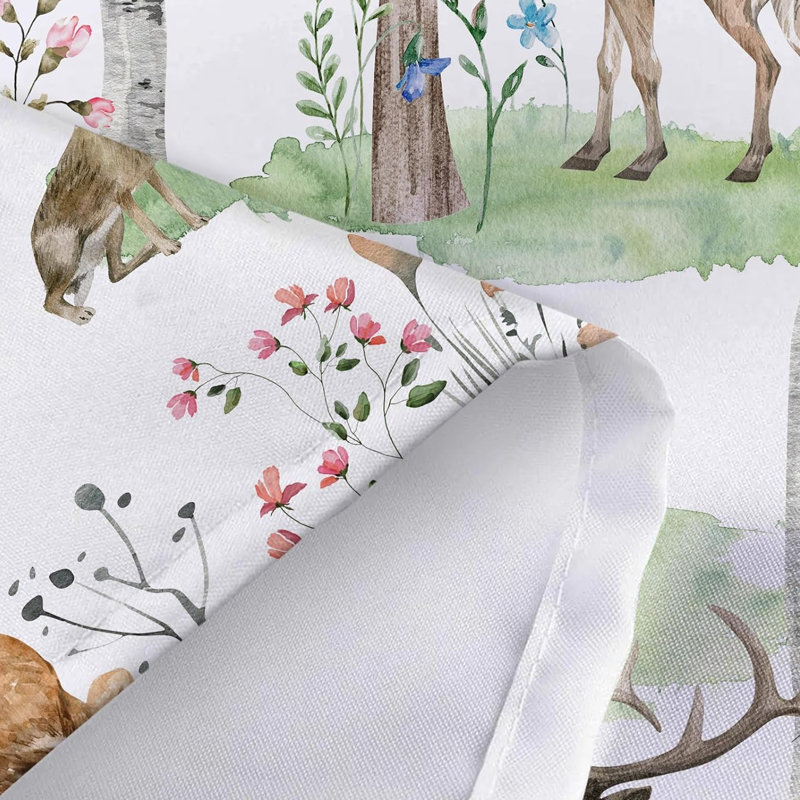 Mignon rideau de douche 70 po x 70 po - Tissu de qualité supérieure en polyester avec animaux sauvages