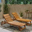 Chaise longue 2 - fini bois, finition, délice extérieur, l 25,74 po x P 78,75 po, H 12,50 po, teinte jaune brun-832923884