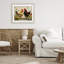 «Country Chic Floral Roosters», reproduction encadrée sous verre, conception par LSR Creative Studio-117180505-117180509