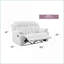 Causeuse inclinable, Glory Furniture Daria G682-RL Classic, blanc neige | Canal capitonné | Poignée de déverrouillage | Polyuréthane