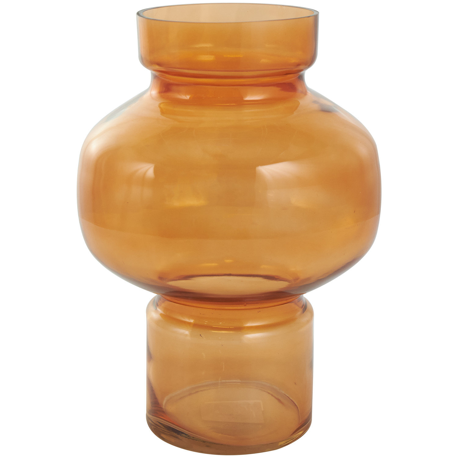 Glass Table Vase, Orange