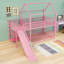 Lit superposé en métal avec escalier de rangement, glissade et barrières de sécurité-1076332760-1084649952