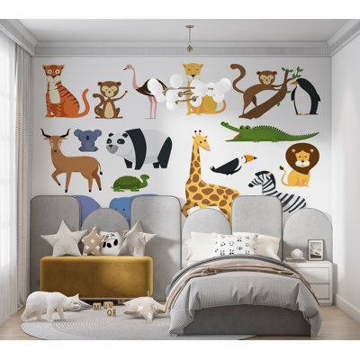 Premium Wallpaper Wall Mural - Cartoon Animals
