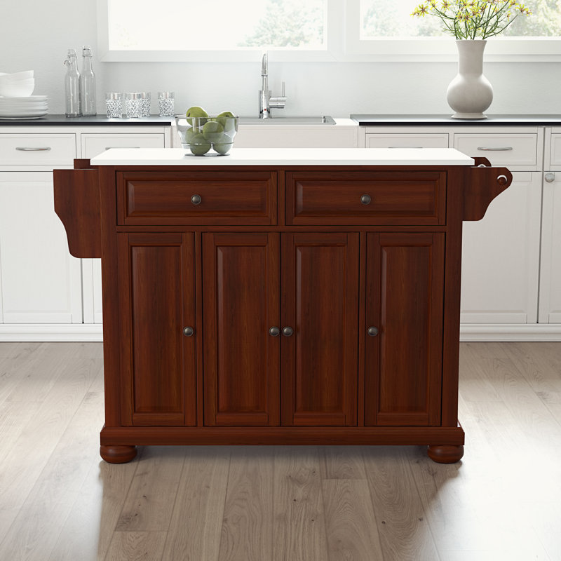 Îlot de cuisine avec plateau en granite Berry, Brun
