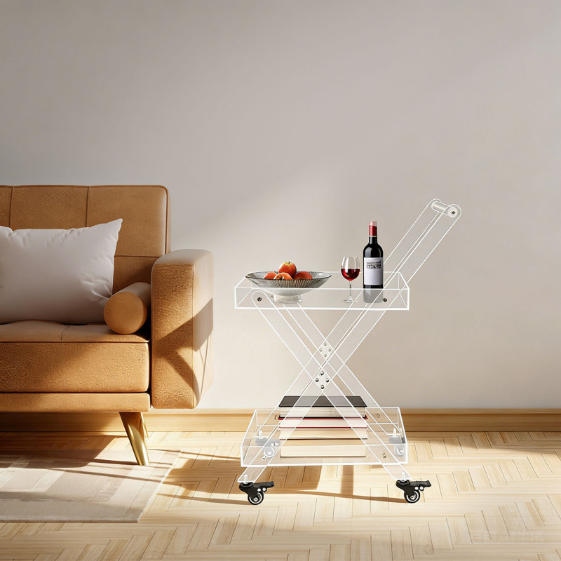 2-Tier Acrylic Storage Cart