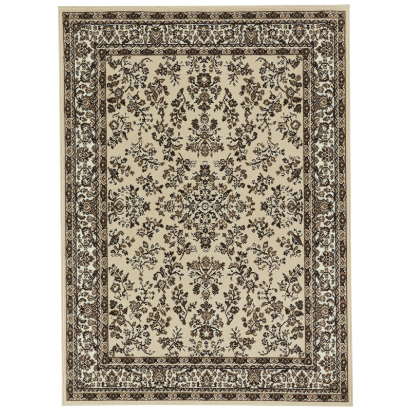 Zabul Tufted Beige/Green/White Rug, Rectangle 80 x 150cm