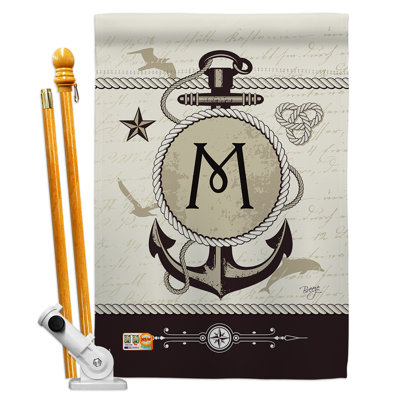 Polyester nautique à 2 côtés 40 x 28 po ensemble de drapeau
