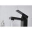 Robinet de meuble-lavabo noir mat avec bec cascade, robinet d'évier à poignée simple, acier inoxydable fabriqué pour la durabilité, corrosion protégée et empreintes digitales, bec à débit d'eau équilibré