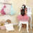 Teamson Kids Little Princess Wooden 2pc. Vanity Table & Stool Set with Mirror & Jewelry Organizers for Pretend Makeup Play and Bedroom Storage