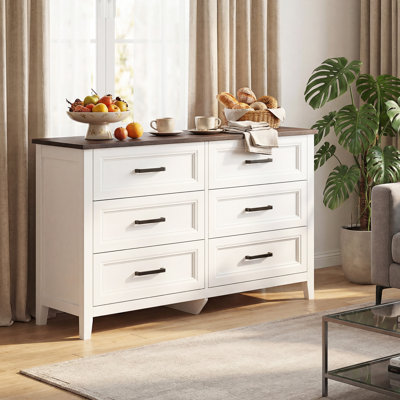 Commode pour la chambre à coucher avec 6 tiroirs pour le salon, le placard, la buanderie
