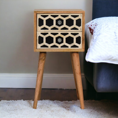 30cm W Solid Wood Bedside Table