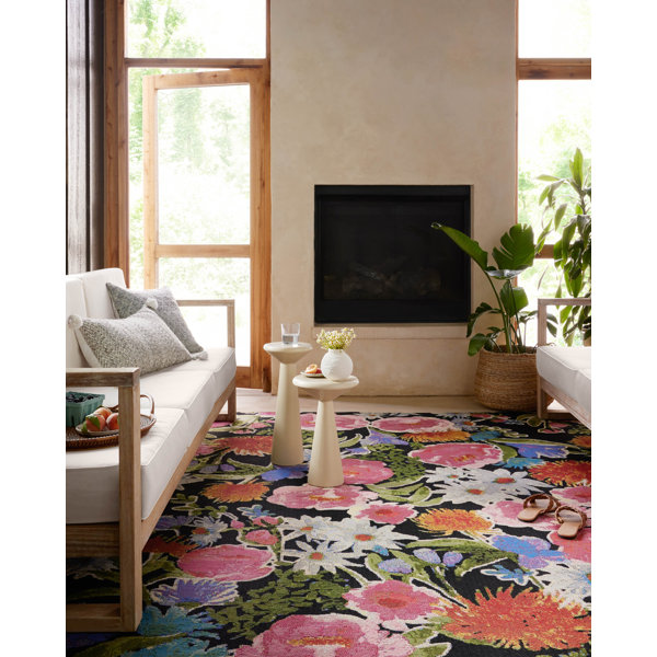 Red Barrel Studio® Yakini Floral Indoor/Outdoor Rug & Reviews | Wayfair