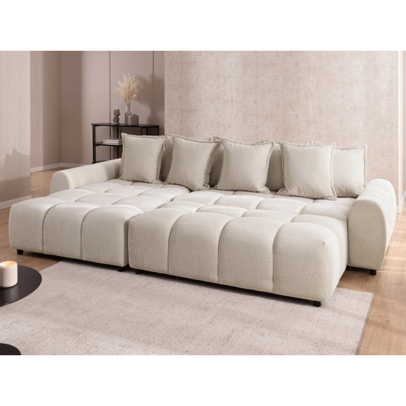 Bubble Sectional, Left-Hand Facing, Light Beige