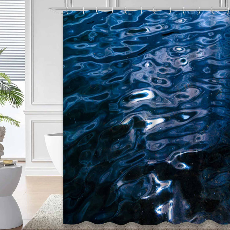 Rideau de douche Waves Ripples Surface, L 72 po x l 84 po