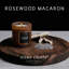Rosewood Macaron Scented Jar Candle with Glass Holder