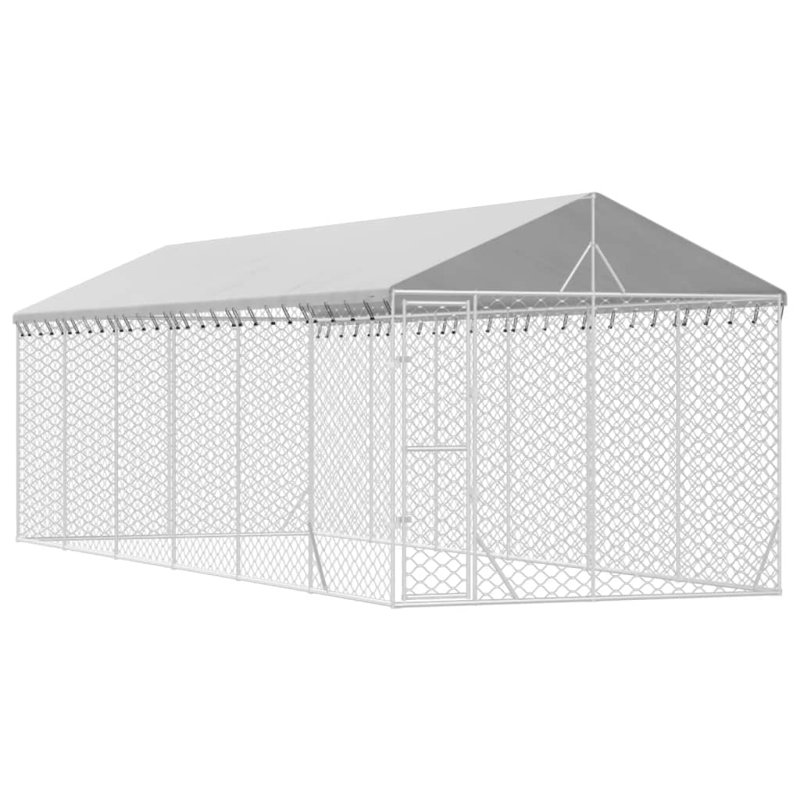 Retta 250cm H Metal Yard Kennel, 2.5m H x 9m W x 3m D