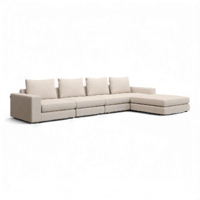 Grand canapé modulaire Braxton crème