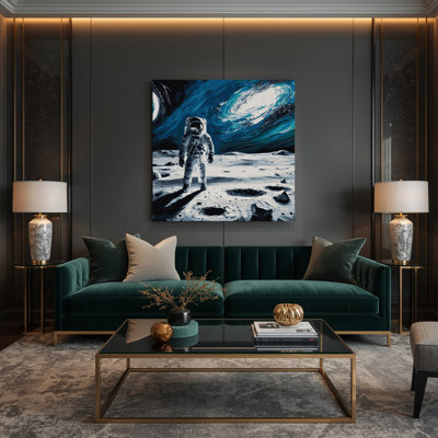 «Space Apollo mission», photographie sur toile grise