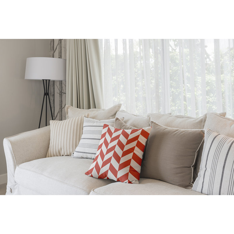 Housse et insert de coussin carré Subline, H 18 po x l 18 po, Corail