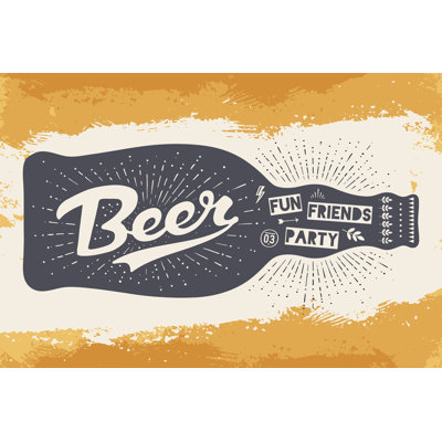 Beer Bottle - Wrapped Canvas Print