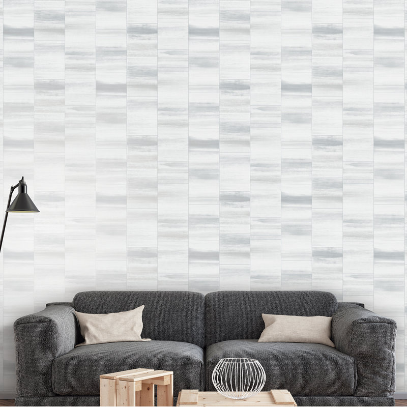 Robbin 10m x 53cm Textured Metallic Finish Non-pasted Wallpaper Roll, Silver
