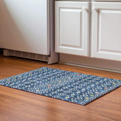 Premium Machine Washable Prisco Navy Rug