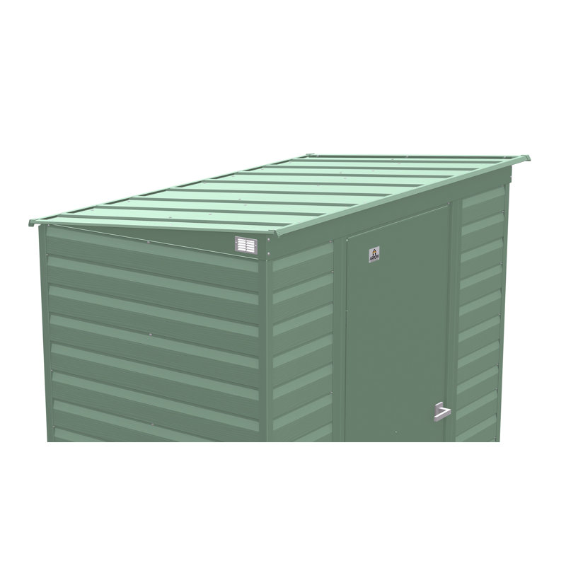 6 ft. Sage Green Galvanized Steel Storage Shed Kit