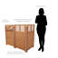 Paravent d'extérieur pliant en bois brun 4 pi x 9 pi