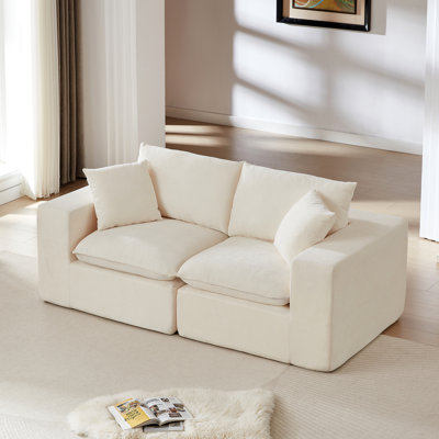 Modern Chenille Cloud Sofa, Freely Combinable, Comfortable To Sit On, Suitable For Modern Living Room Furniture In Homes, Apartments, And Offices