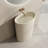 22'' Freestanding Textured Solid Surface Pedestal Bathroom Sink