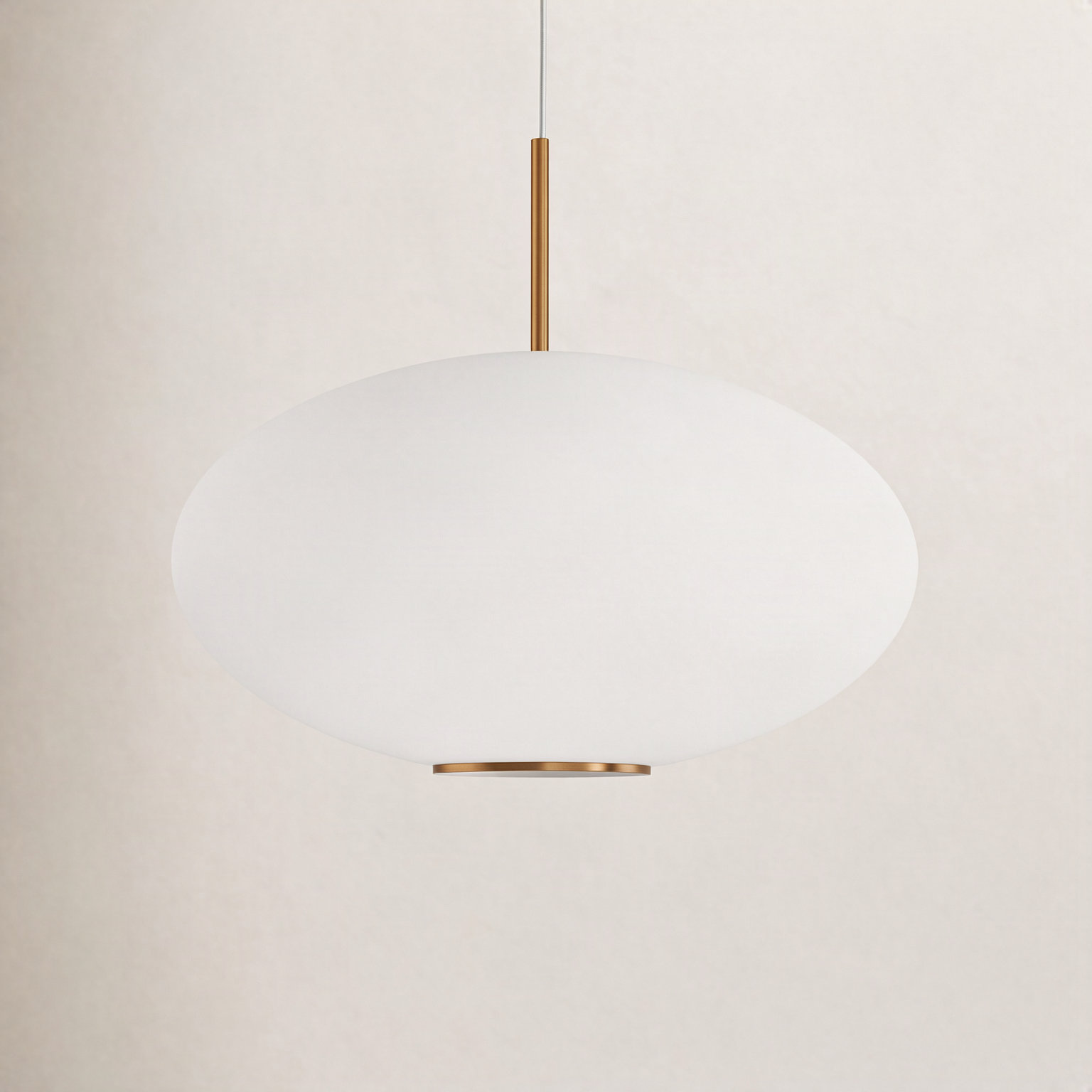 Illusion Dimmable Single Light Pendant, Aged Brass, 2700K