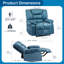 Fauteuil inclinable manuel standard surdimensionné en velours de 49,2 po de largeur-226206183