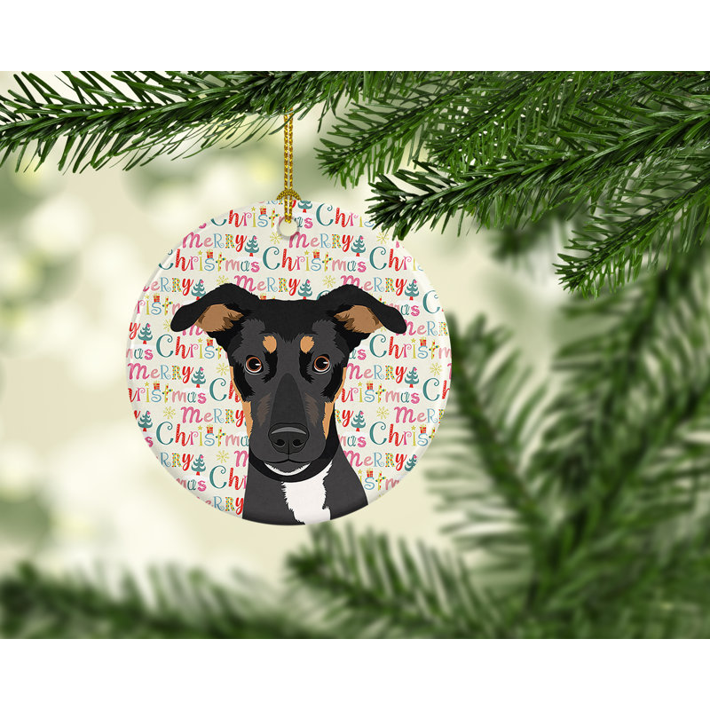 Ornement suspendu en céramique Rottweiler 6