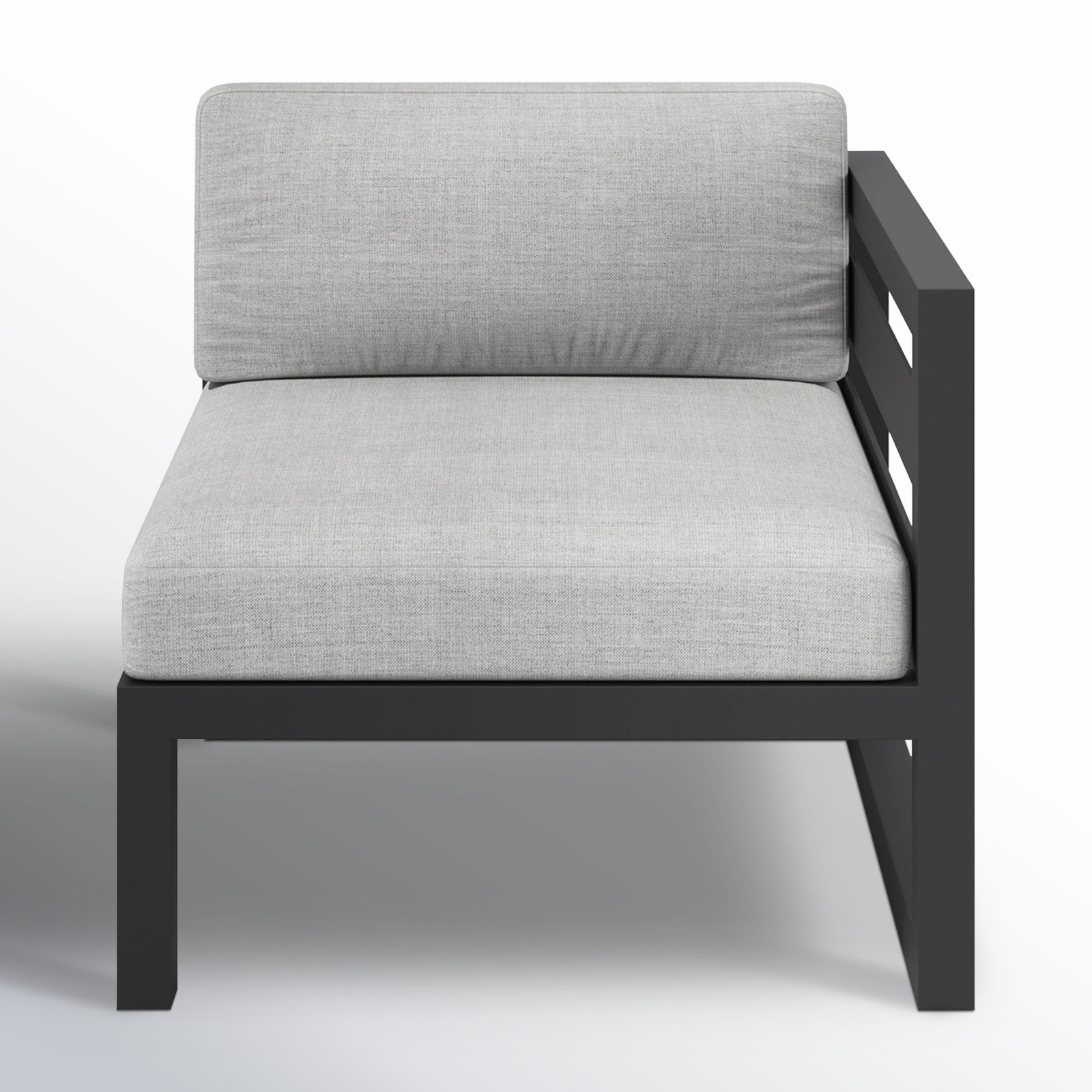 Smith Sunbrella® Patio Lounge Chair, Cast Silver, Black