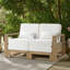  Canapé de patio convertible 2 places en bois massif avec coussin lombaire Darren