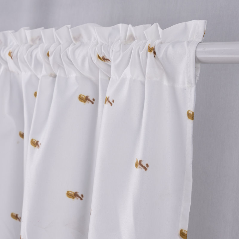 Lussier Ruffle Coffee Kitchen Curtain Set