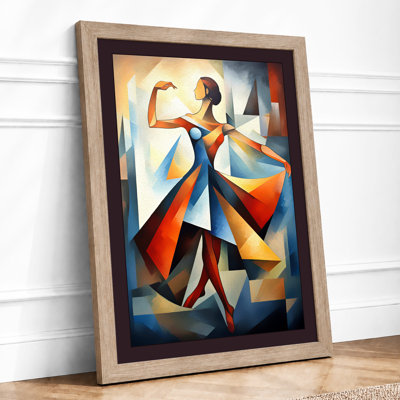 Muscular Figure In Motion Cubism - Print