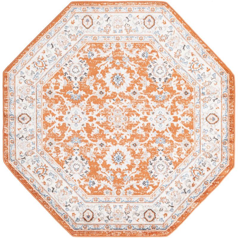Architha Abstract Indoor Rug, Octagon 5'3"
