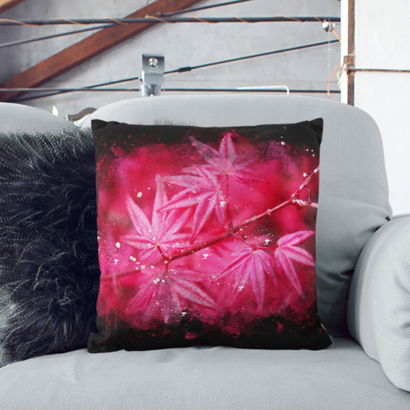 Japanese Maple Tree Scatter Cushion, 55cm H x 55cm W x 20cm D
