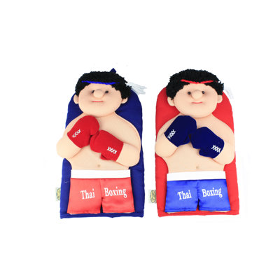 Novelty Muay Thai Boxing Pair Oven Gloves 100% Cotton Mitt Padded