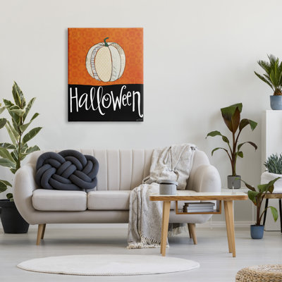 Fête d'Halloween à motif festif de citrouille - impression sur bois