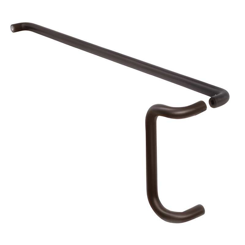 Brixwell 1SPUPLS10X33DU Solid Push Bar and Pull Handle, Set 1" Diameter, 2-1/4" Projection, Aluminum Material, Dark Bronze Finish