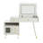3-In-1 Vanity Desk With Lighted Flip-Top Mirror & Adjustable Cabinet, Makeup Dressing Table With Stool, Dresser With Drawers For Bedroom, White