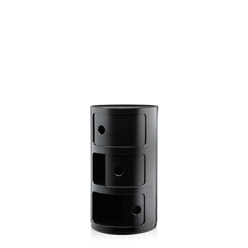 Componibili Round Modular Stacking Units, 3, Black
