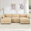 Canapé en chenille luxueux avec rangement en U, confort et style modernes pour le salon