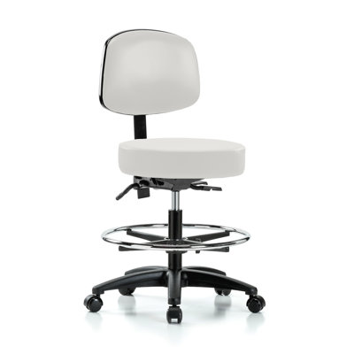Tabouret avec dossier et repose-pieds PERCH | Hauteur moyenne du banc: 20,75 à 28,75 po