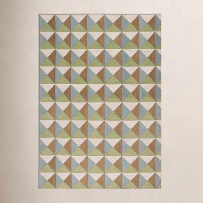 Glenwood Beige Green Hand-Tufted Wool Rug