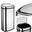 Stainless Steel Step On Kitchen Trash Can - 68L